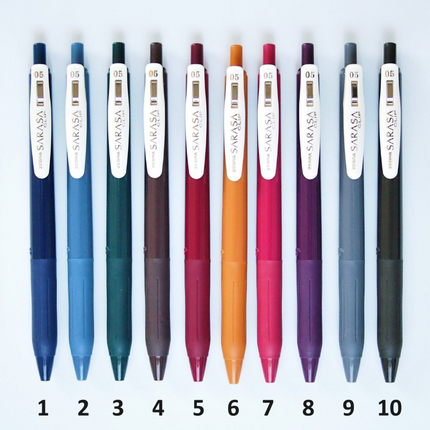 (超特價$6) ZEBRA 斑馬牌 SARASA Clip 按掣啫喱筆古典色系0.5mm