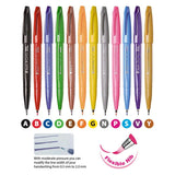 (超特價$119) 12色套裝 PENTEL BRUSH SIGN PEN 柔繪筆 美術字軟毛筆