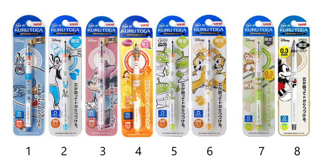 (大降價！Disney 特別版) 日本三菱 UNI KURU TOGA 0.5MM/0.3MM 機動自轉鉛芯筆