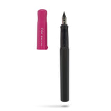 PILOT 百樂牌 kakuno 黑色版微笑鋼筆 - 桃紅色