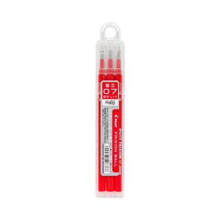 Pilot 百樂擦擦隱形筆 Frixion Ball Clicker 原子筆筆芯黑藍紅3枝裝 - 紅色，0.7mm